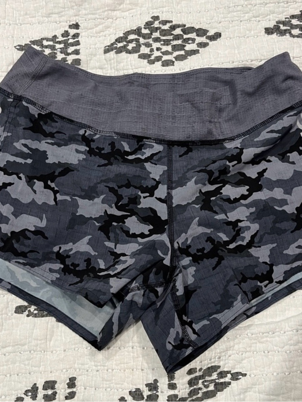 Rogue Women’s Gray Camo Stretch Athletic Shorts